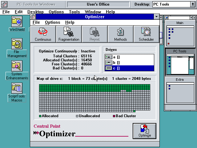 PC Tools for Windows 1.0 - Optimizer